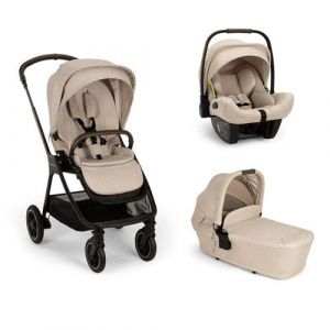 NUNA - Poussette Trio Triv Next + Siège auto Pipa Next + Nacelle Lytl Biscotti