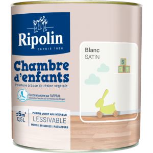 Ripolin Peinture Murale Spéciale Chambre d'Enfants Satin Blanc 05L