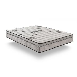Image de Matelas Visco Carbone - 140x200 cm - Mousse m&eacute;moire de forme hr, Blue Latex, Hypoallerg&eacute;nique - Confort Ferme - 7 zones de confort - Face &eacute;t&eacute;/Hiver