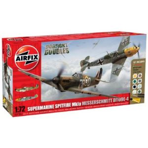 Airfix AI50135 - Maquette avion Spitfire Mkla Messerschmitt Bf109E-4 - Echelle 1:72