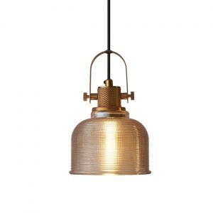 Kosilum Suspension cloche verre ambré - Vela