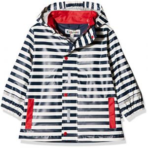 Image de Playshoes Regenjacke Maritim, Manteau Imperméable Fille, Bleu (marine/weiß), 104