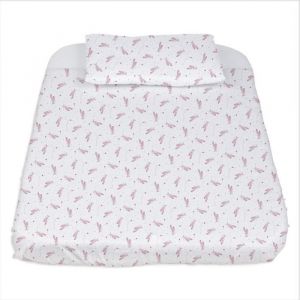 Chicco Set 3 pièces Next2Me : Taie oreiller + Drap housse + Drap - Pink ballet