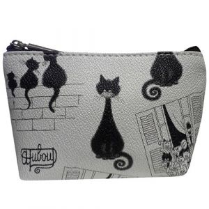 Porte-monnaie blanc Les chats de Dubout