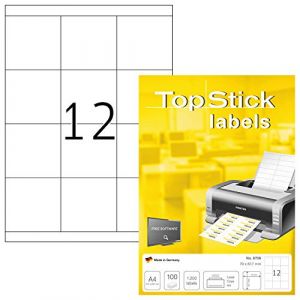 TOP STICK Etiquette universelle, 70,0 x 67,7 mm, blanc