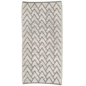 Guy Levasseur Tapis de bain en polycoton fantaisie ecru et gris 60x120cm