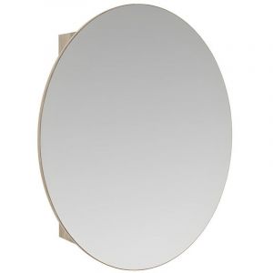 Armoire murale de salle de bain ovale avec miroir - RURI - Chêne