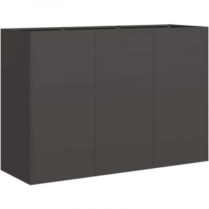 VidaXL Jardinière noir 120x40x80 cm acier laminé à froid