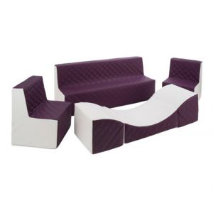 Ensemble de meubles en mousse blanc violet