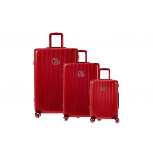 Set de 3 Valises Rigides Intemporelle, Rouge Foncé