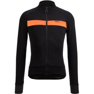 Image de Santini Adapt Wool Thermal Jersey Men, noir S Maillots route