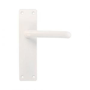 Amig - Ensemble de 2 Poignées de Porte avec Serrure en Aluminium, Design Élégant | Durabilité Élevée | Installation Facile, Blanc, Aluminium