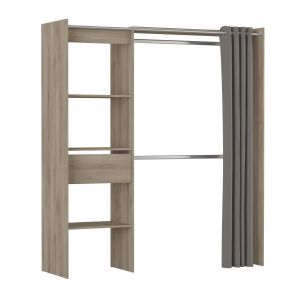 Armoire dressing extensible MOKA imitation chêne kronberg