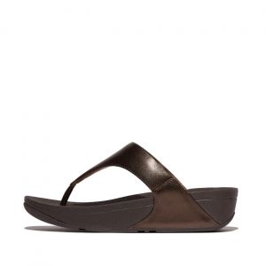FitFlop Tongs embout en cuir femme Lulu
