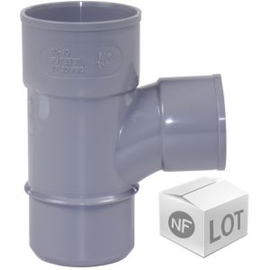 First Plast Lot de 10 raccords T&Atilde;&copy;s pied PVC 87&Acirc;&deg;30 M&Atilde;&cent;le Femelle &Atilde;%u02DC100