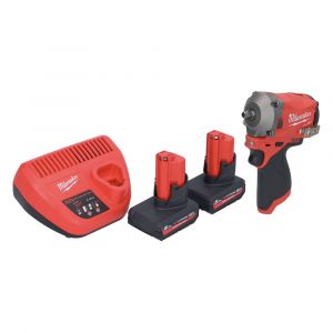Milwaukee M12 FIW38-502 Visseuse à choc sans fil 12 V 339 Nm 3/8'' Brushless + 2x batterie 5,0 Ah + chargeur de batterie