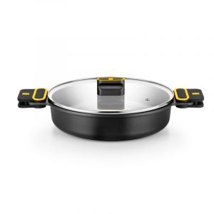 Bra Casserole basse Daily Pro 28 cm, fonte d'aluminium, induction, antiadhésive, verre