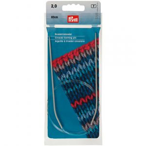 Prym Aiguille à Tricoter Circulaire 2 mm Gris