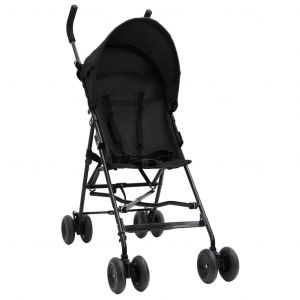 Image de VidaXL Poussette b&eacute;b&eacute; Anthracite et noir Acier