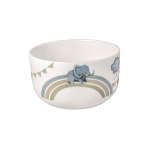 Villeroy & Boch Boho kids Walk like an elephant Bol pour enfants, Bol en porcelaine de style bohème, Ø 12,5 cm, Lavable au lave-vaisselle, Compatible micro-ondes, Multicolore