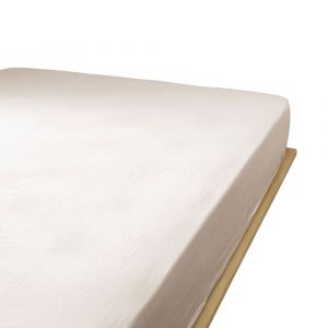 Drap housse gaze de coton unie 200x200 cm