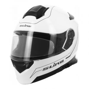 Image de S-Line Casque modulable INTERCOM S550 Double Ecran + Pinlock - Blanc - Taille XL - Bluetooth intégré