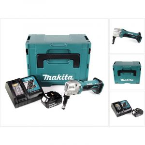 Makita DJN 161 RF1J 18 V Grignoteuse sans fil + Coffret Makpac + 1x Batterie BL 1830 3,0 Ah + Chargeur DC 18 RC
