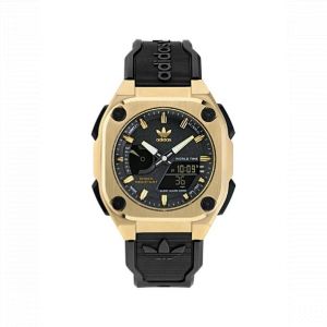 Montre Mixte Adidas Watches Fashion AOFH23501 - Bracelet R&eacute;sine Noir