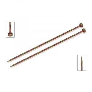 Knitpro KP20217 Aiguilles Simples Pointes de Symphonie, Bois, Multicolore, 25 x 0,3 x 6,5 cm