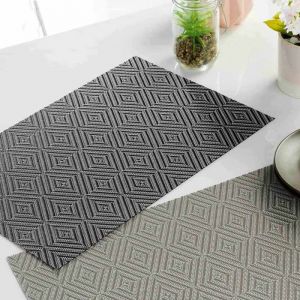 Image de DECORLINE SET DE TABLE 30 x 45 CM PVC HYPNOZ NOIR/BLANC