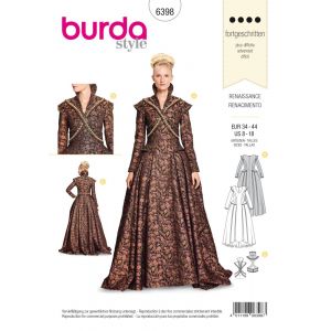 Burda Patron 6398 Robe Renaissance