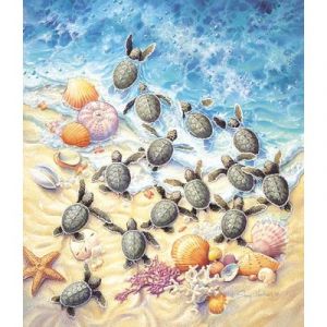 Sunsout Sherry Vintson - Green Turtle Hatchlings