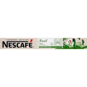 Nescafe [Lot de 3] FARMERS ORIGINS Café Brazil Approved for Nespresso - 10 capsules