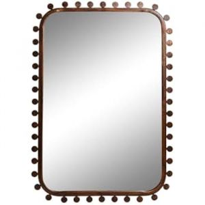 Home ESPRIT Miroir Mural Noir doré Verre Bois MDF néoclassique 44 x 2,5 x 64 cm