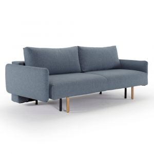 Image de INNOVATION Canapé design FRODE Twist Granite convertible lit 140*200 cm accoudoirs design