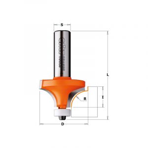 Image de Cmt FRAISE POUR QUART DE ROND AVEC ROULEMENT HW S=12 D=38,1 R=12,7 980.504.11