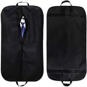 Housse &agrave; V&ecirc;tements Pliable 98 5*60cm Usage Voyage Avec Poign&eacute;es Noir