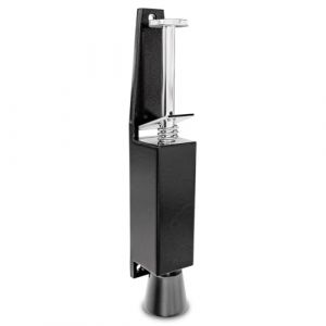 Amig - Support de pied en caoutchouc Mod.11 pour maintenir et garder les portes ouvertes | Zamak Vertical Stopper | Anti-Slamming | Dimensions : 165 x 30 mm | Course : 45 mm | Noir