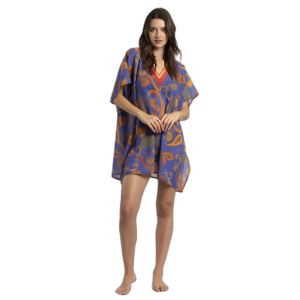 Admas pour femme. Robe kaftan bleue Admas