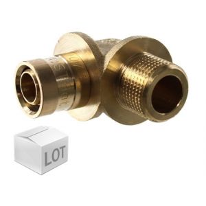 Anjou connectique Lot de 10 Coude PER &agrave; glissement &Oslash;16 - M&acirc;le fixe 1/2""(15/21)