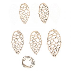 Youdoit D&eacute;corations en bois &agrave; suspendre pommes de pin 5,5 &agrave; 10cm