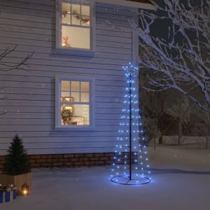 VidaXL Arbre de Noël cône 108 LED Bleues 70x180 cm