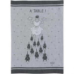 Declikdeco Torchon jacquard à table Ombre 50 x 70