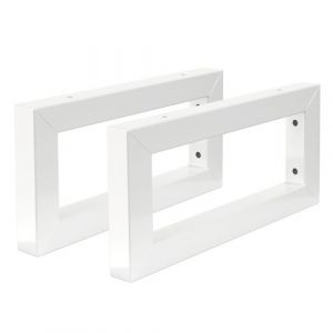 ML-Design Set 2x Consoles Murales, 300x150x30 mm, Blanc, Acier, Design Flottant, Support