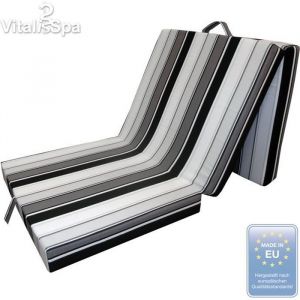 Image de Vitalispa - Matelas pliable 190x70cm Noir/Blanc