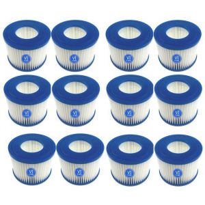12 Cartouches Filtrantes de Rechange Pour piscine Lay-Z-Spa Bestway Flowclear Bestway SPA type VI