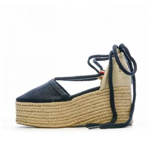Tommy Hilfiger CLOSED TOE LINEN FLATFORM 38 Marine