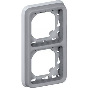 Legrand Support plaque encastré Plexo composable 2 postes vert.