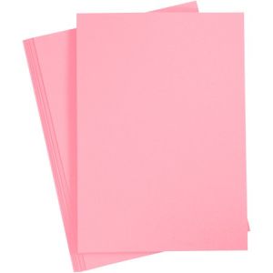 Image de Creotime Papier cartonné Rose foncé - A4 - 210 gr - 10 pcs