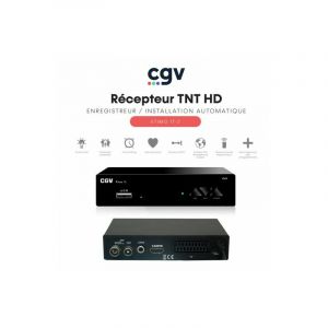 Cgv Récepteur Enregistreur TNT HD Etimo 1t-2 - Tuner, Time Shift Contrôle du direct, Timer, Instant Replay, Go-To, Touche SOS